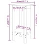 Mesa de centro de madera maciza de pino blanco Ø40x60 cm de vidaXL, Mesas de centro - Ref: Foro24-822358, Precio: 48,91 €, De...