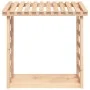 Leñero de madera maciza de pino 108x64,5x110 cm de vidaXL, Accesorios para bolsas y soportes de leña - Ref: Foro24-822437, Pr...