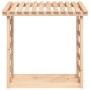 Leñero de madera maciza de pino 108x64,5x110 cm de vidaXL, Accesorios para bolsas y soportes de leña - Ref: Foro24-822437, Pr...