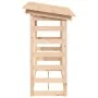 Leñero de madera maciza de pino 108x64,5x110 cm de vidaXL, Accesorios para bolsas y soportes de leña - Ref: Foro24-822437, Pr...