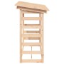 Leñero de madera maciza de pino 108x64,5x110 cm de vidaXL, Accesorios para bolsas y soportes de leña - Ref: Foro24-822437, Pr...