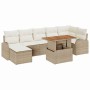 Conjunto de sofá de jardín con cojín 8 pcs beige y crema en Sofás de exterior | Comprar online en Foru.es
