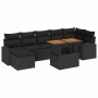 Conjunto de sofá de jardín con cojín 8 pcs Negro en Sofás de exterior | Comprar online en Foru.es