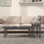 Juego de mesas de centro 2 piezas madera maciza de pino gris de vidaXL, Mesas de centro - Ref: Foro24-822364, Precio: 61,52 €...