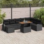 Conjunto de sofá de jardín con cojín 9 pcs Negro en Sofás de exterior | Comprar online en Foru.es