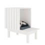 Casa para gatos de madera maciza de pino blanco 60x36x60 cm de vidaXL, Mobiliario para gatos - Ref: Foro24-822453, Precio: 53...