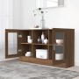 Vitrina madera contrachapada roble marrón 120x30,5x70 cm de vidaXL, Aparadores - Ref: Foro24-815629, Precio: 92,04 €, Descuen...