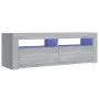 Mueble de TV con luces LED gris Sonoma 120x35x40 cm de vidaXL, Muebles TV - Ref: Foro24-815688, Precio: 73,89 €, Descuento: %