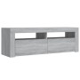 Mueble de TV con luces LED gris Sonoma 120x35x40 cm de vidaXL, Muebles TV - Ref: Foro24-815688, Precio: 74,86 €, Descuento: %