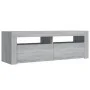 Mueble de TV con luces LED gris Sonoma 120x35x40 cm de vidaXL, Muebles TV - Ref: Foro24-815688, Precio: 73,89 €, Descuento: %