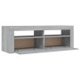 Mueble de TV con luces LED gris Sonoma 120x35x40 cm de vidaXL, Muebles TV - Ref: Foro24-815688, Precio: 74,86 €, Descuento: %