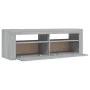 Mueble de TV con luces LED gris Sonoma 120x35x40 cm de vidaXL, Muebles TV - Ref: Foro24-815688, Precio: 73,89 €, Descuento: %