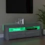 Mueble de TV con luces LED gris Sonoma 120x35x40 cm de vidaXL, Muebles TV - Ref: Foro24-815688, Precio: 73,89 €, Descuento: %