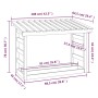 Leñero de madera maciza de pino blanco 108x64,5x78 cm de vidaXL, Accesorios para bolsas y soportes de leña - Ref: Foro24-8224...