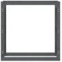 Estante para leña madera maciza de pino gris 100x25x100 cm de vidaXL, Accesorios para bolsas y soportes de leña - Ref: Foro24...