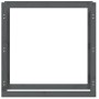 Estante para leña madera maciza de pino gris 100x25x100 cm de vidaXL, Accesorios para bolsas y soportes de leña - Ref: Foro24...