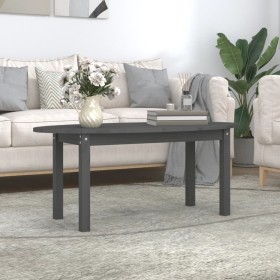 Mesa de centro de madera maciza de pino gris 110x55x45 cm de vidaXL, Mesas de centro - Ref: Foro24-822344, Precio: 71,72 €, D...