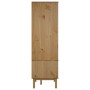 Armario OTTA madera maciza pino marrón y gris 76,5x53x172 cm de vidaXL, Armarios roperos - Ref: Foro24-348589, Precio: 246,55...