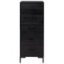 Cómoda de madera maciza de pino negro 42x35x110 cm de vidaXL, Cajoneras - Ref: Foro24-349928, Precio: 200,88 €, Descuento: %