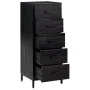Cómoda de madera maciza de pino negro 42x35x110 cm de vidaXL, Cajoneras - Ref: Foro24-349928, Precio: 186,58 €, Descuento: %