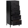 Cómoda de madera maciza de pino negro 42x35x110 cm de vidaXL, Cajoneras - Ref: Foro24-349928, Precio: 200,88 €, Descuento: %