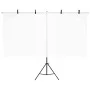 Soporte para fondos en forma de T negro 201x60x(70-200) cm de vidaXL, Montajes de estudio - Ref: Foro24-190253, Precio: 31,86...