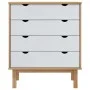 Cajonera OTTA madera maciza pino marrón y blanco 76,5x39,5x90cm de vidaXL, Cajoneras - Ref: Foro24-348584, Precio: 127,26 €, ...