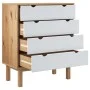 Cajonera OTTA madera maciza pino marrón y blanco 76,5x39,5x90cm de vidaXL, Cajoneras - Ref: Foro24-348584, Precio: 127,26 €, ...