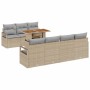 Conjunto de sofá de jardín con cojín Manual 8 pcs Beige y gris en Sofás de exterior | Comprar online en Foru.es