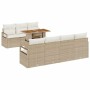 Conjunto de sofá de jardín con cojín Manual 8 pcs Beige y Crema en Sofás de exterior | Comprar online en Foru.es