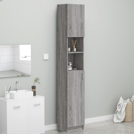 Armario de baño madera contrachapada gris Sonoma 32x25,5x190 cm de vidaXL, Muebles de baño - Ref: Foro24-815538, Precio: 72,7...