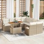 Conjunto de Comedor de Jardín con cojín 9 pcs Beige y Crema en Sofás de exterior | Comprar online en Foru.es