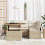 Conjunto de Comedor de Jardín con cojín 5 pcs Beige y Crema en Sofás de exterior | Comprar online en Foru.es