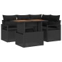 Conjunto de Comedor de Jardín con cojín 5 pcs Negro y Marrón en Sofás de exterior | Comprar online en Foru.es