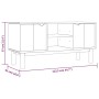 Mueble de TV OTTA madera maciza de pino 113,5x43x57 cm de vidaXL, Muebles TV - Ref: Foro24-348594, Precio: 116,61 €, Descuent...