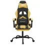 Drehbarer Gaming-Stuhl mit Fußstütze, Kunstleder, Schwarzgold von vidaXL, Gaming-Stühle - Ref: Foro24-349605, Preis: 110,93 €...