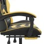 Drehbarer Gaming-Stuhl mit Fußstütze, Kunstleder, Schwarzgold von vidaXL, Gaming-Stühle - Ref: Foro24-349605, Preis: 110,93 €...