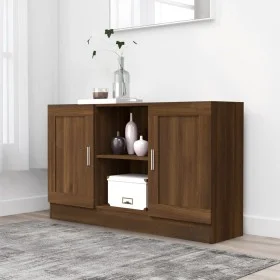Brown oak plywood sideboard 120x30.5x70 cm by vidaXL, Sideboards - Ref: Foro24-815626, Price: 112,01 €, Discount: %