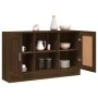 Aparador de madera contrachapada roble marrón 120x30,5x70 cm de vidaXL, Aparadores - Ref: Foro24-815626, Precio: 112,01 €, De...
