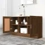Aparador de madera contrachapada roble marrón 120x30,5x70 cm de vidaXL, Aparadores - Ref: Foro24-815626, Precio: 112,01 €, De...