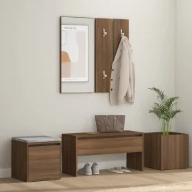 Set de muebles de recibidor madera contrachapada roble marrón de vidaXL, Armarios roperos - Ref: Foro24-3120202, Precio: 140,...