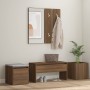 Set de muebles de recibidor madera contrachapada roble marrón de vidaXL, Armarios roperos - Ref: Foro24-3120202, Precio: 144,...