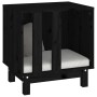 Caseta para perros madera maciza de pino negro 50x40x52 cm de vidaXL, Casetas para perros - Ref: Foro24-822475, Precio: 61,63...