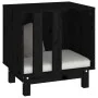 Caseta para perros madera maciza de pino negro 50x40x52 cm de vidaXL, Casetas para perros - Ref: Foro24-822475, Precio: 60,81...