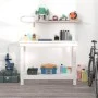 Banco de trabajo de madera maciza de pino blanco 110x50x80 cm de vidaXL, Mesas de trabajo - Ref: Foro24-822502, Precio: 103,8...