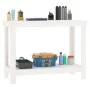 Solid white pine wood workbench 110x50x80 cm by vidaXL, Work tables - Ref: Foro24-822502, Price: 103,88 €, Discount: %