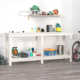 Werkbank aus massivem Weißkiefernholz, 180 x 50 x 80 cm von vidaXL, Arbeitstische - Ref: Foro24-822512, Preis: 131,89 €, Raba...