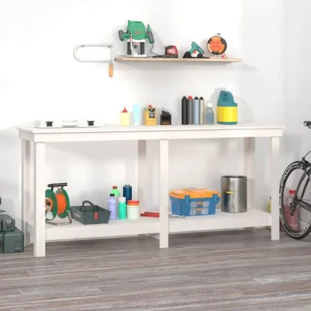 Solid white pine wood workbench 180x50x80 cm by vidaXL, Work tables - Ref: Foro24-822512, Price: 131,89 €, Discount: %