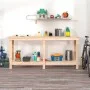 Solid pine wood workbench 180x50x80 cm by vidaXL, Work tables - Ref: Foro24-822511, Price: 124,56 €, Discount: %