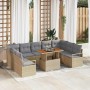 Conjunto de sofá de jardín con cojín Manual 10 pcs Beige y gris en Sofás de exterior | Comprar online en Foru.es